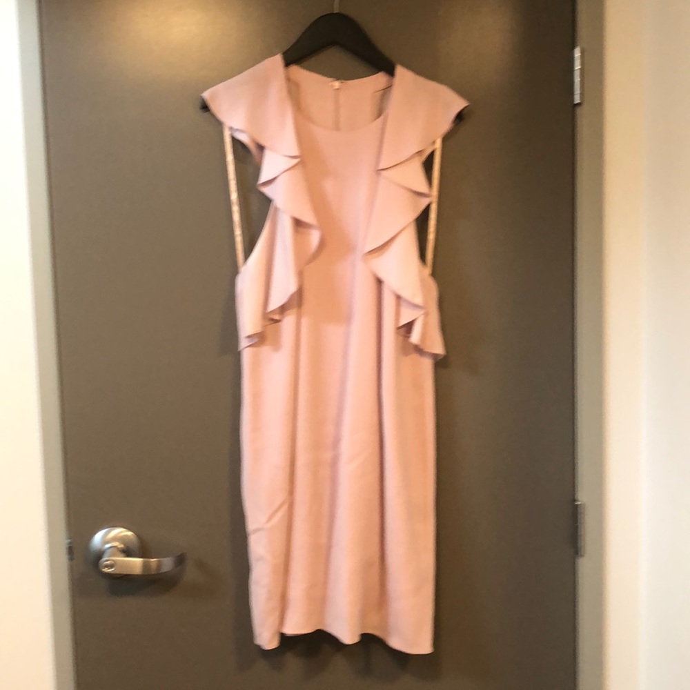 BCBG baby pink racer back cocktail dress